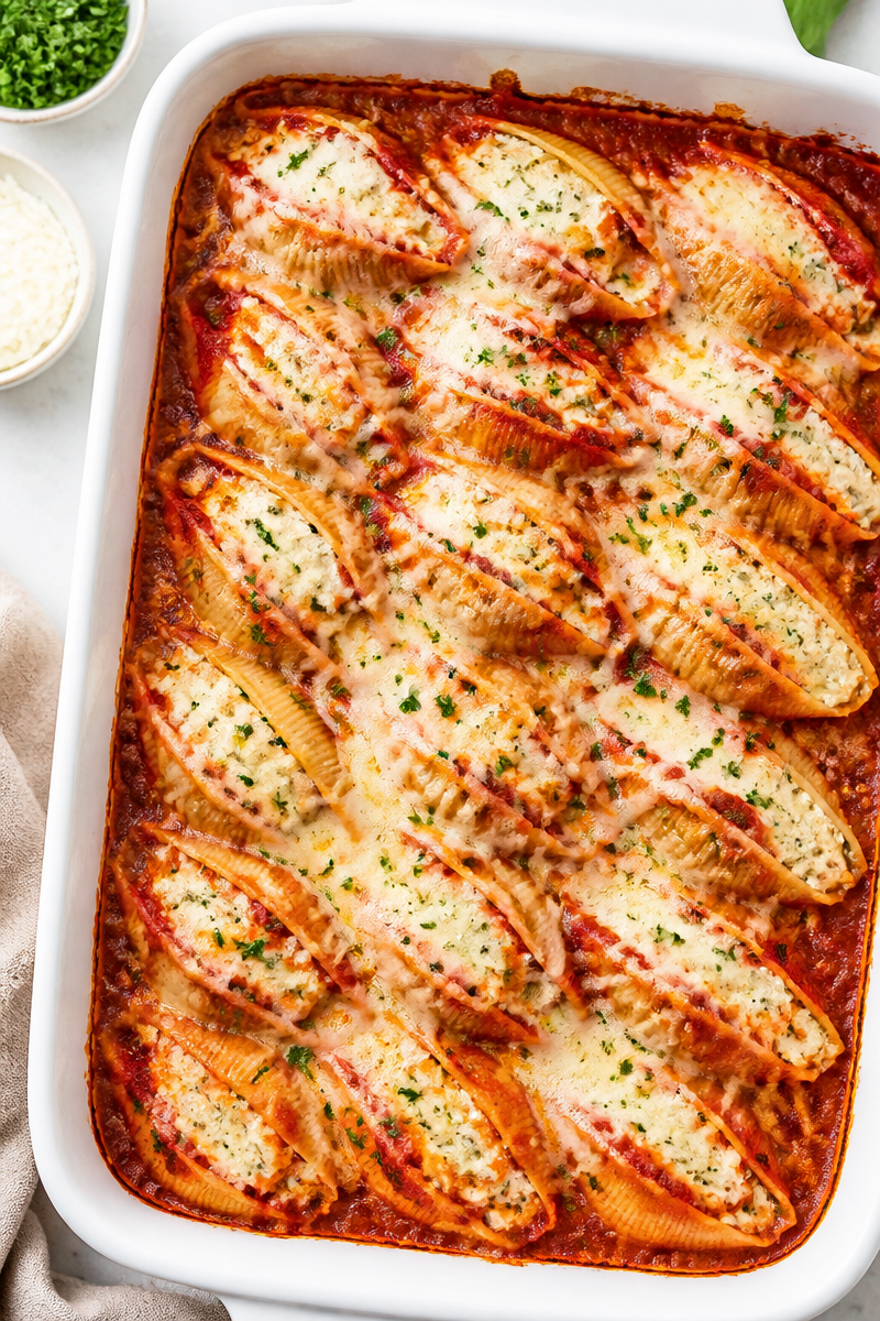 Classic Cheese Stuffed Pasta Shells