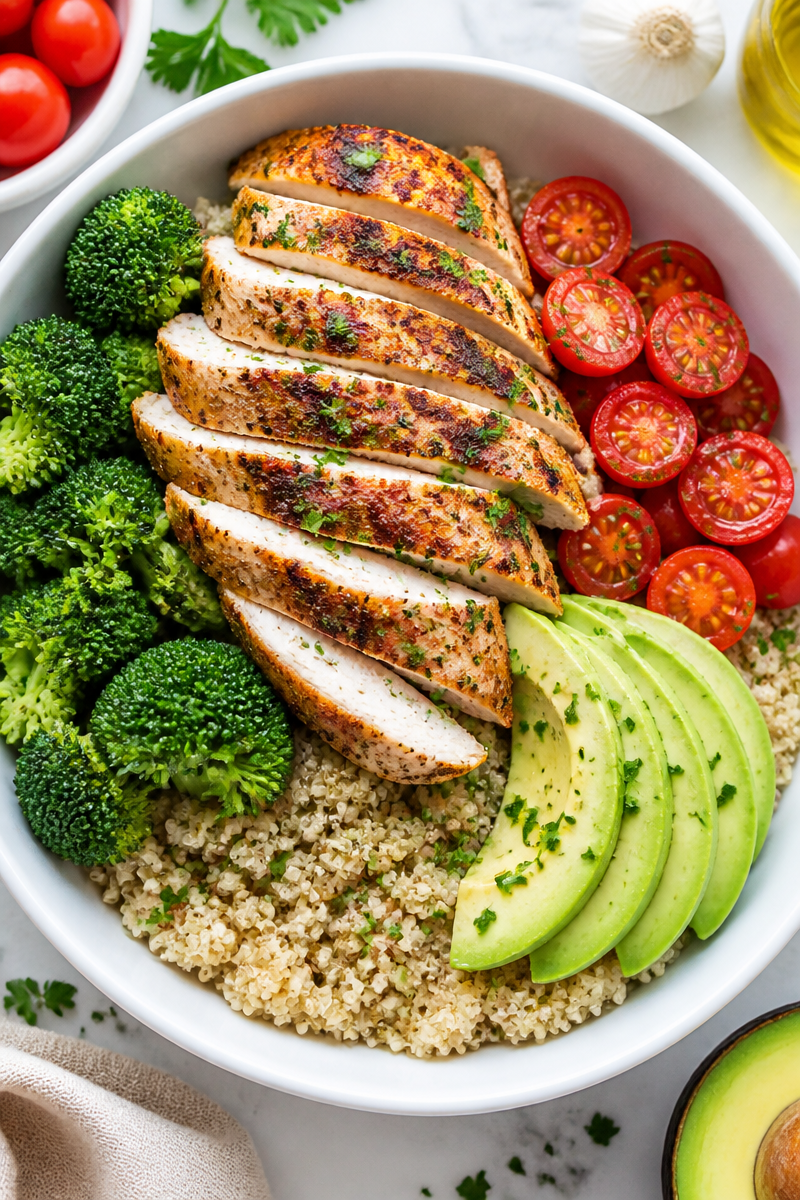 High-Protein Chicken and Quinoa Bowl