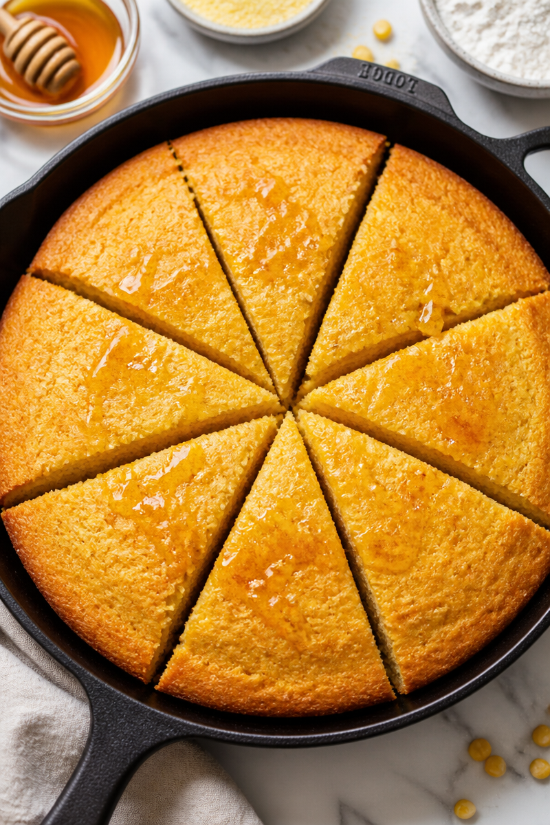Sweet Homemade Buttermilk Cornbread Recipe