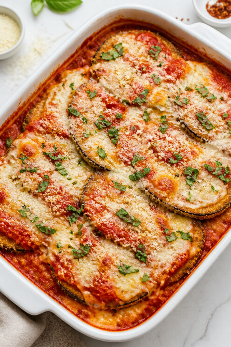 Classic Baked Eggplant Parmesan Recipe