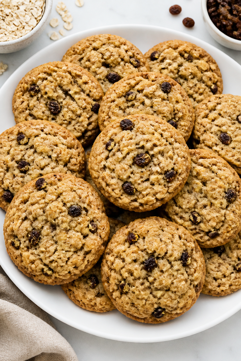 Chewy Classic Oatmeal Raisin Cookies
