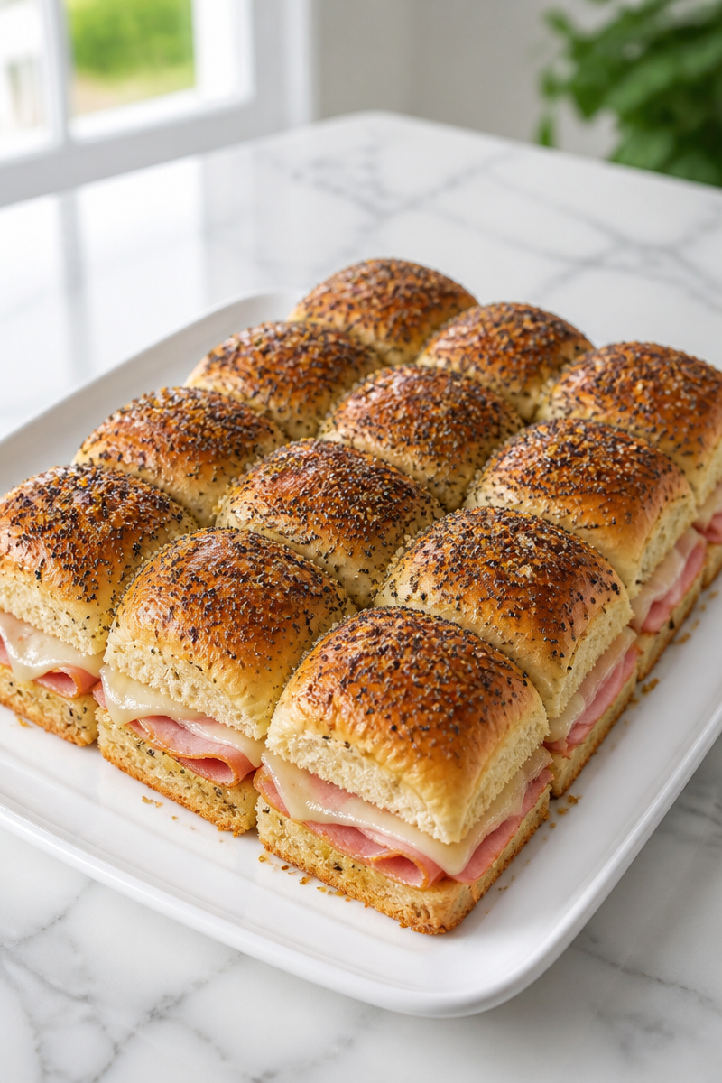 Baked Ham and Cheese Sliders