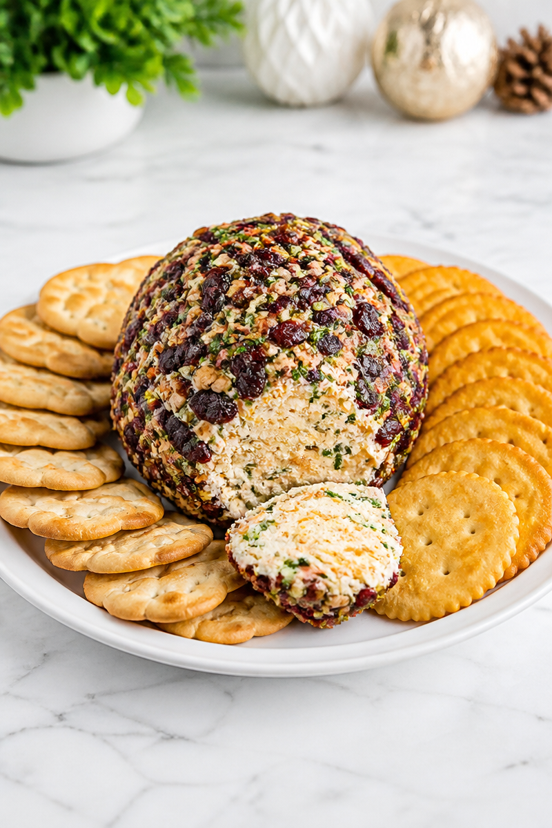 Easy Christmas Cheese Ball Appetizer