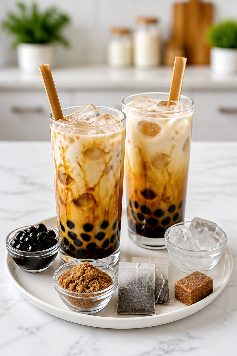 Homemade Brown Sugar Boba Tea