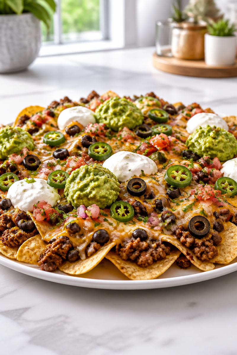 Loaded Nachos for Super Bowl