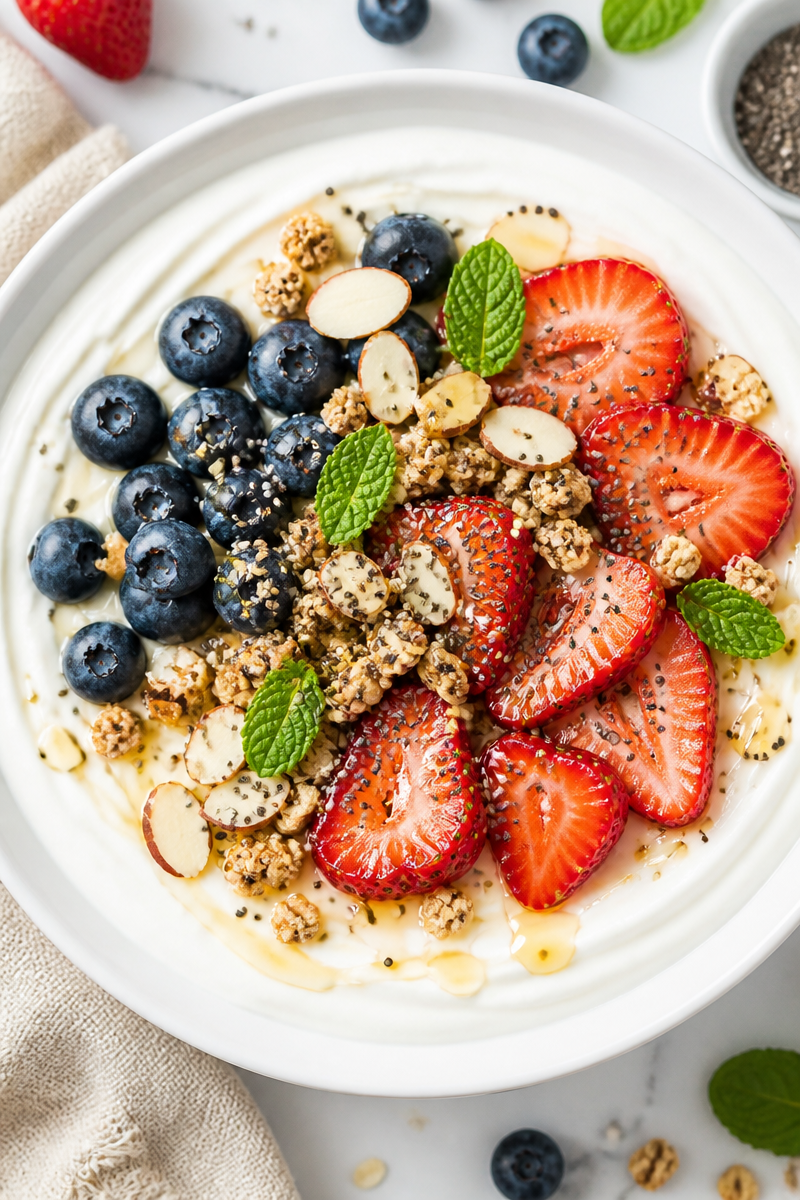 Greek Yogurt Breakfast Bowl with Berries