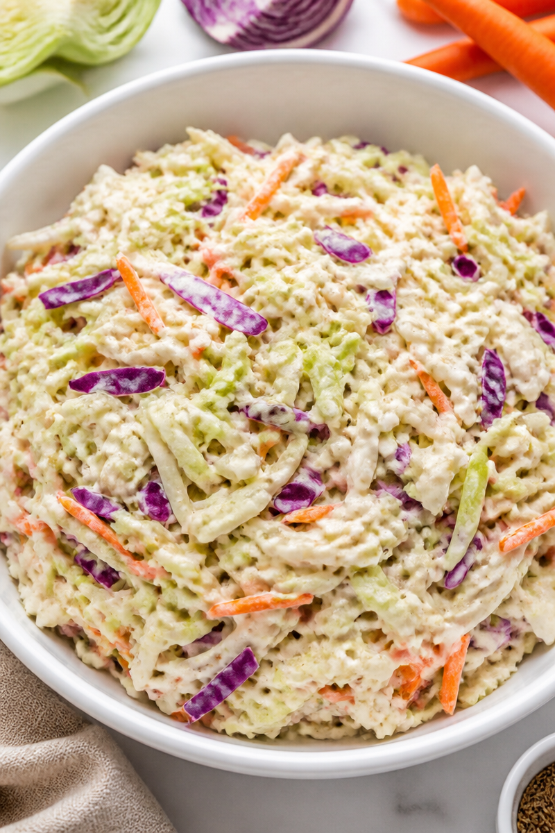 Classic Creamy Homemade Coleslaw Recipe