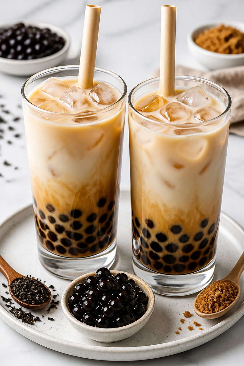Homemade Brown Sugar Boba Tea