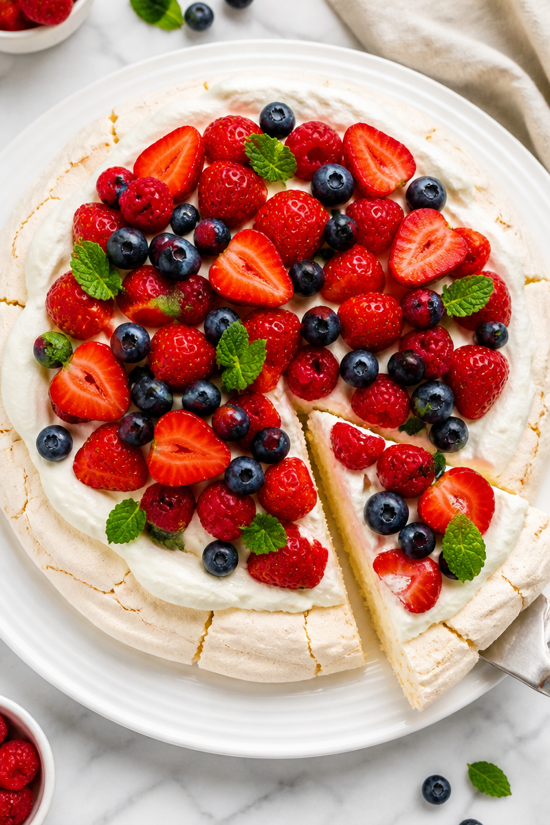 Classic Pavlova with Fresh Berries