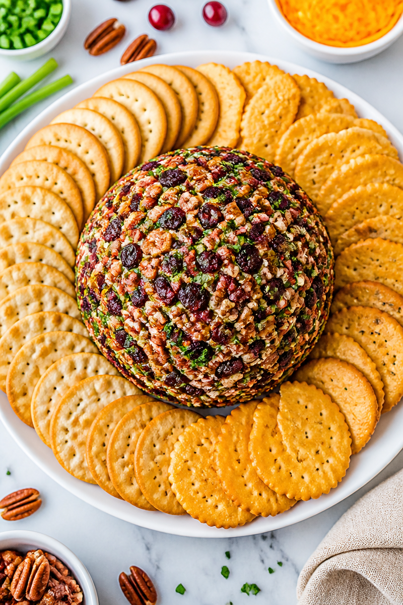 Easy Christmas Cheese Ball Appetizer