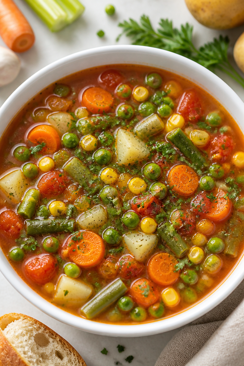 Hearty Homemade Vegetable Soup Recipe