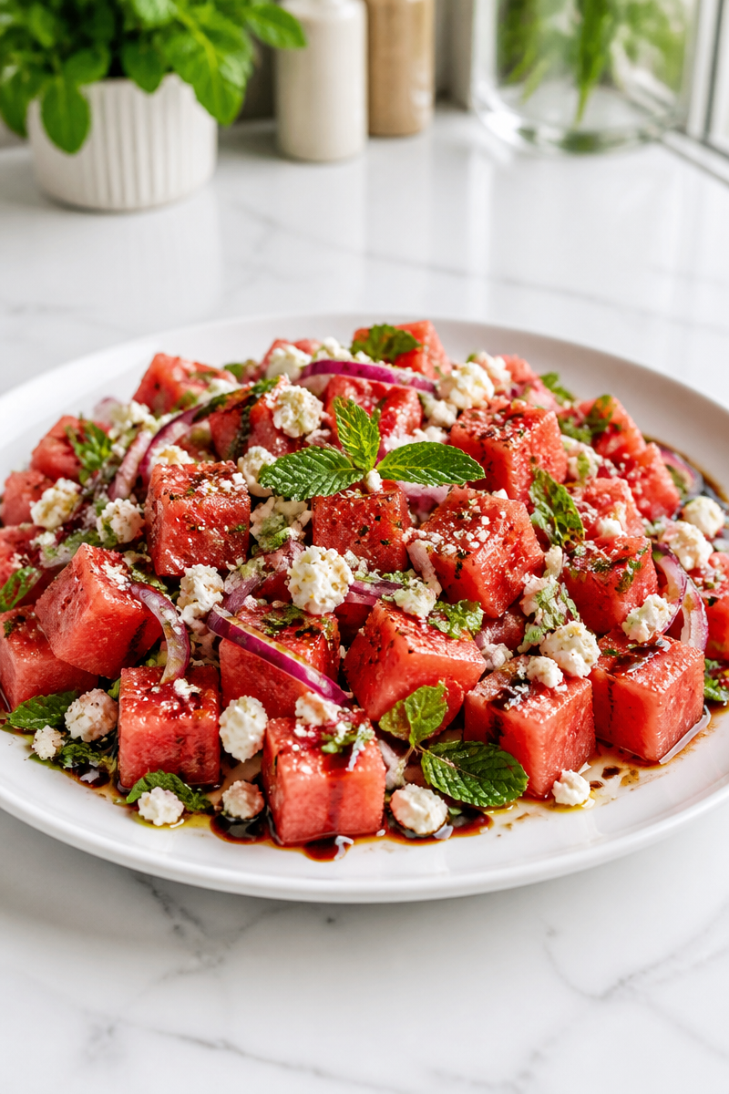 Refreshing Watermelon Feta Mint Salad