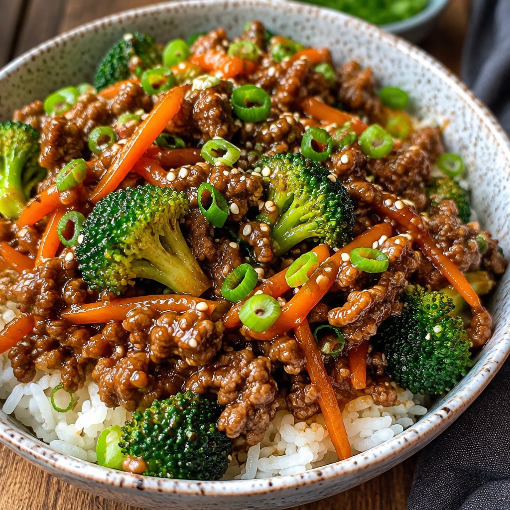 Easy Ground Beef Teriyaki Stir Fry Recipe | Lemons + Zest