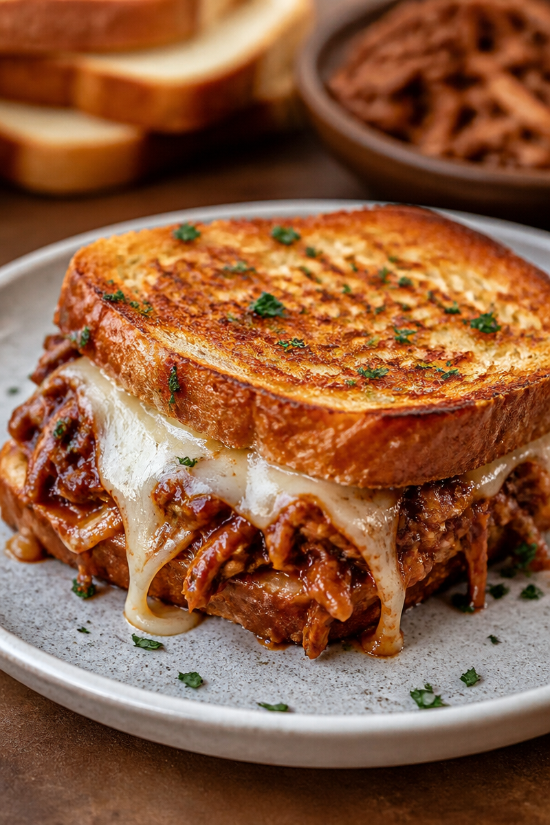 BBQ Chicken Grilled Cheese | I Am Baker