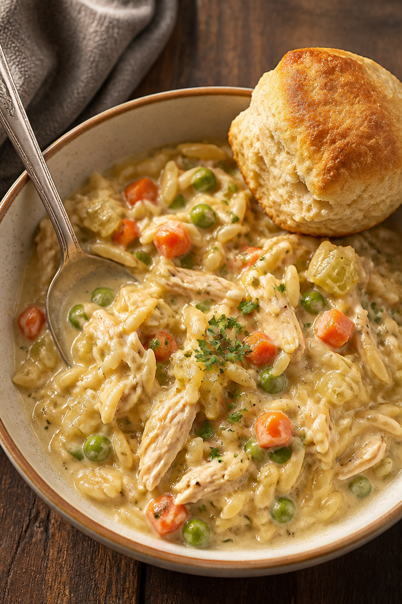 Chicken Pot Pie Orzo