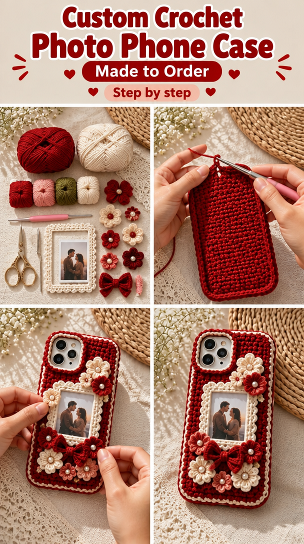 Custom Crochet Photo Phone Case Made to Order 5 Custom Crochet Photo Phone Case