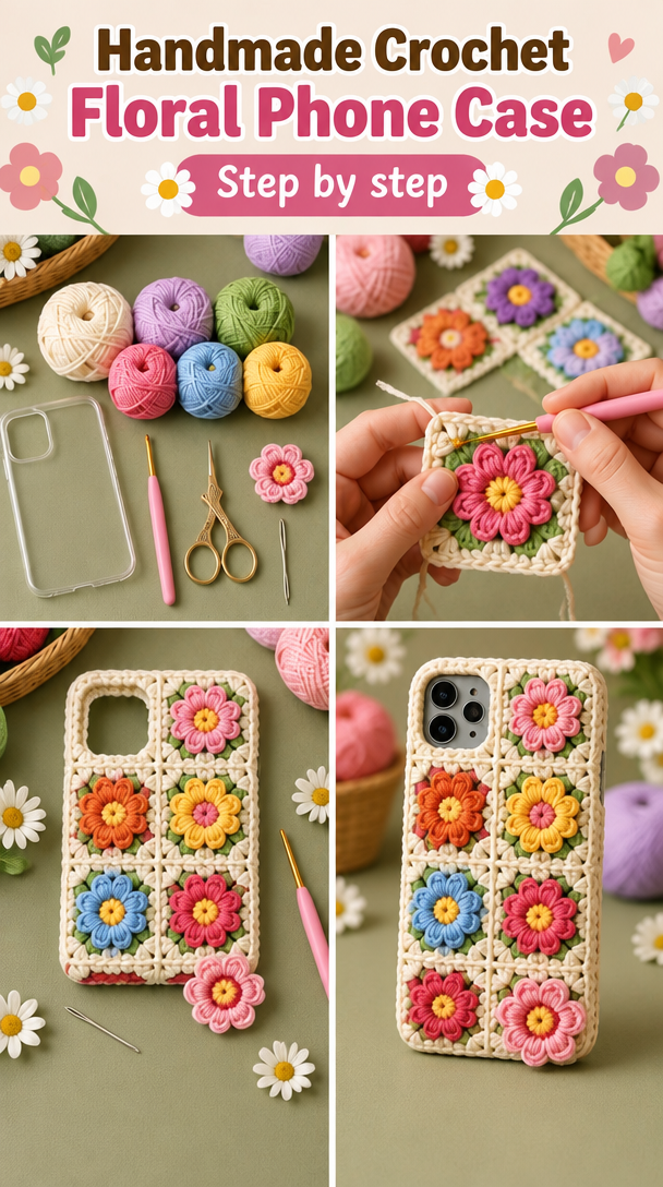 Handmade Crochet Floral Phone Case 5 Handmade Crochet Floral Phone Case