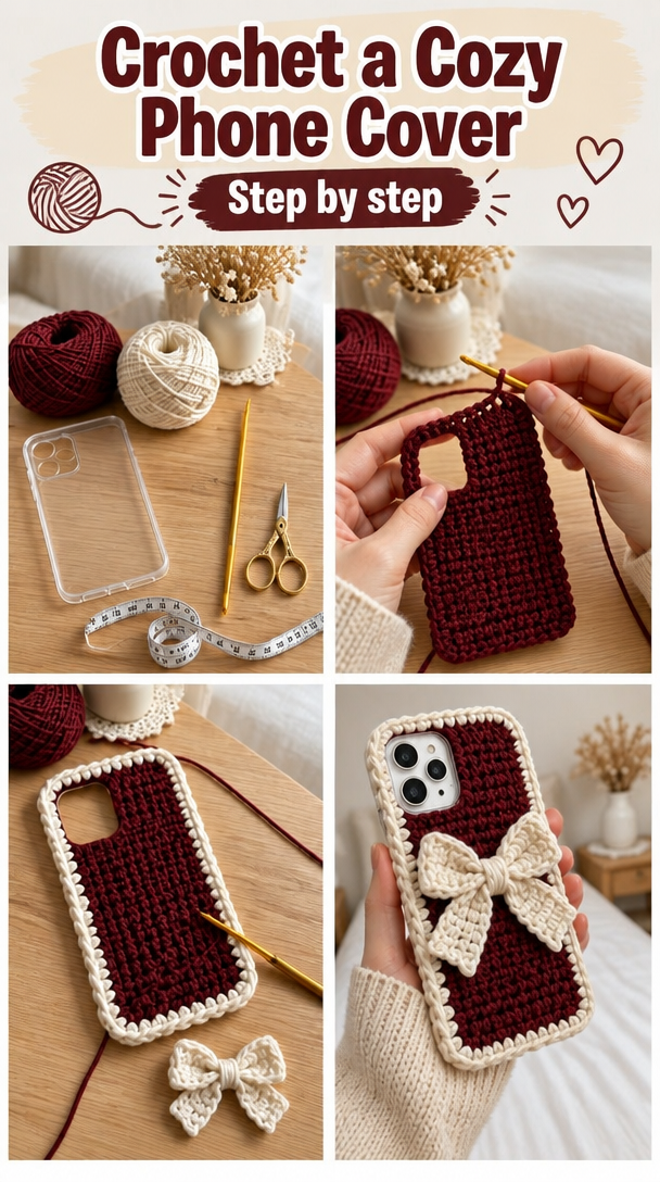 Crochet a Cozy Phone Cover 5 How to Crochet a Cozy Phone Cover
