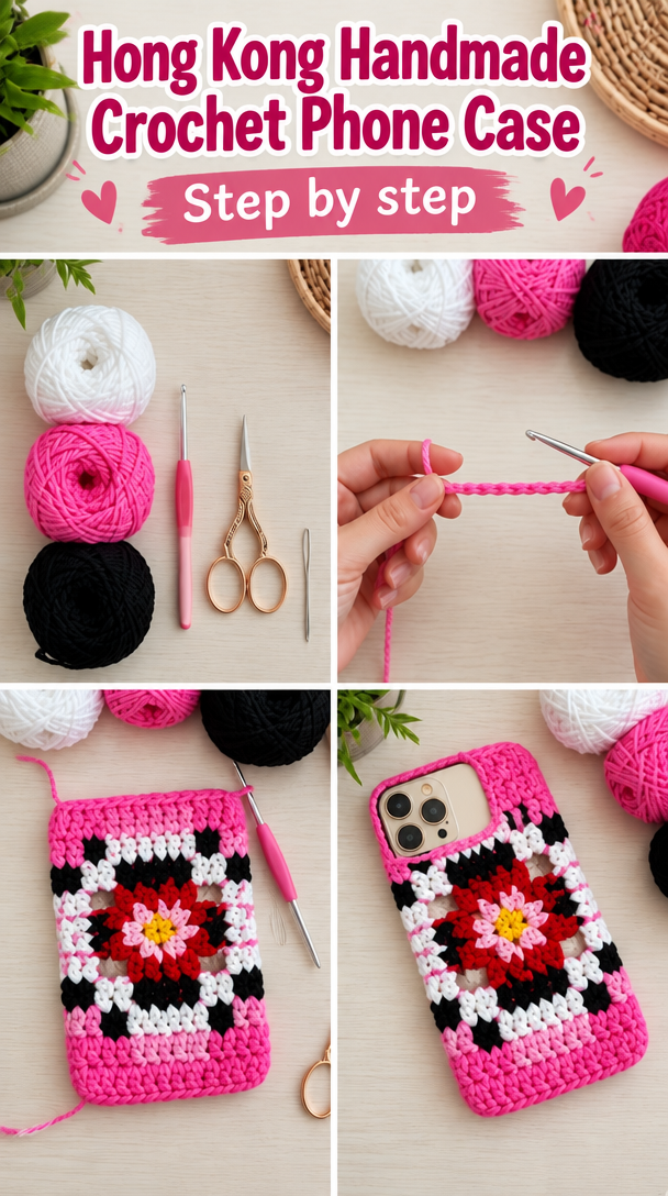Hong Kong Handmade Crochet Phone Case 5 Handmade Hong Kong Crochet Phone Case