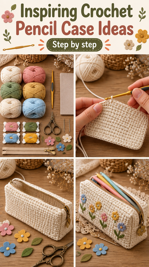 Inspiring Crochet Pencil Case Ideas 5 Creative Crochet Pencil Case Ideas