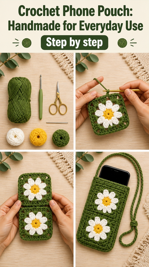 Crochet Phone Pouch: Handmade for Everyday Use 5 Crochet Phone Pouch Handmade for Everyday Use