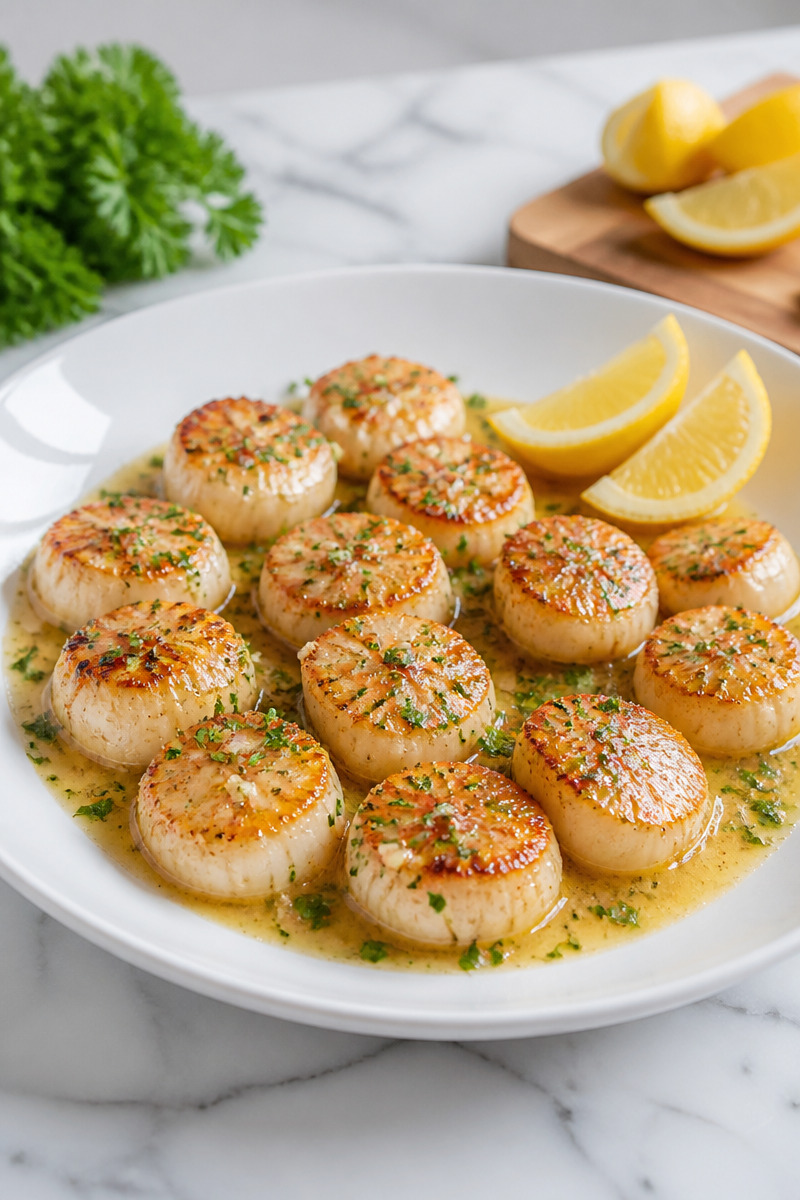Fried Scallop Day Lemon Butter Sauce