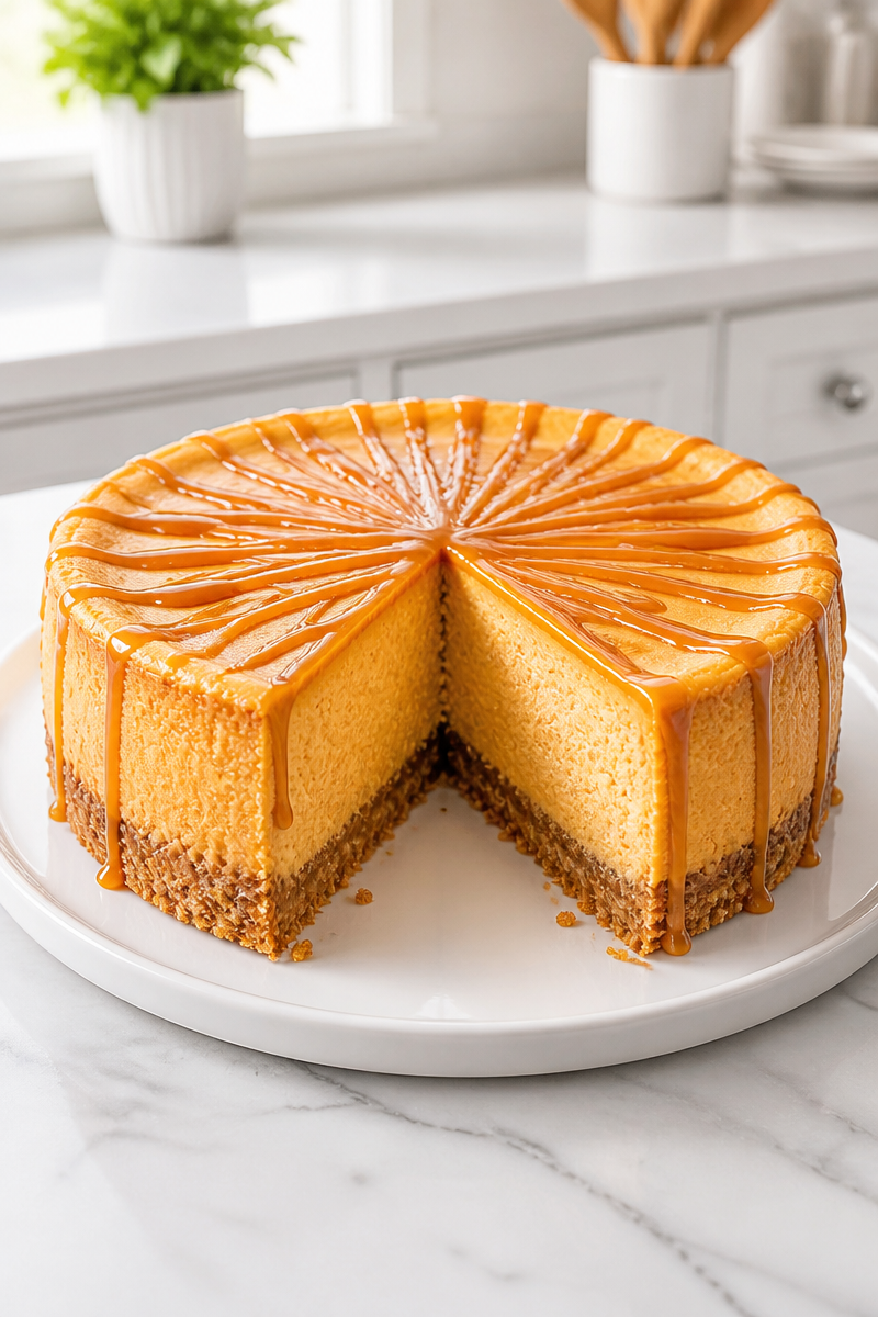Pumpkin Cheesecake Day Graham Pecan Crust