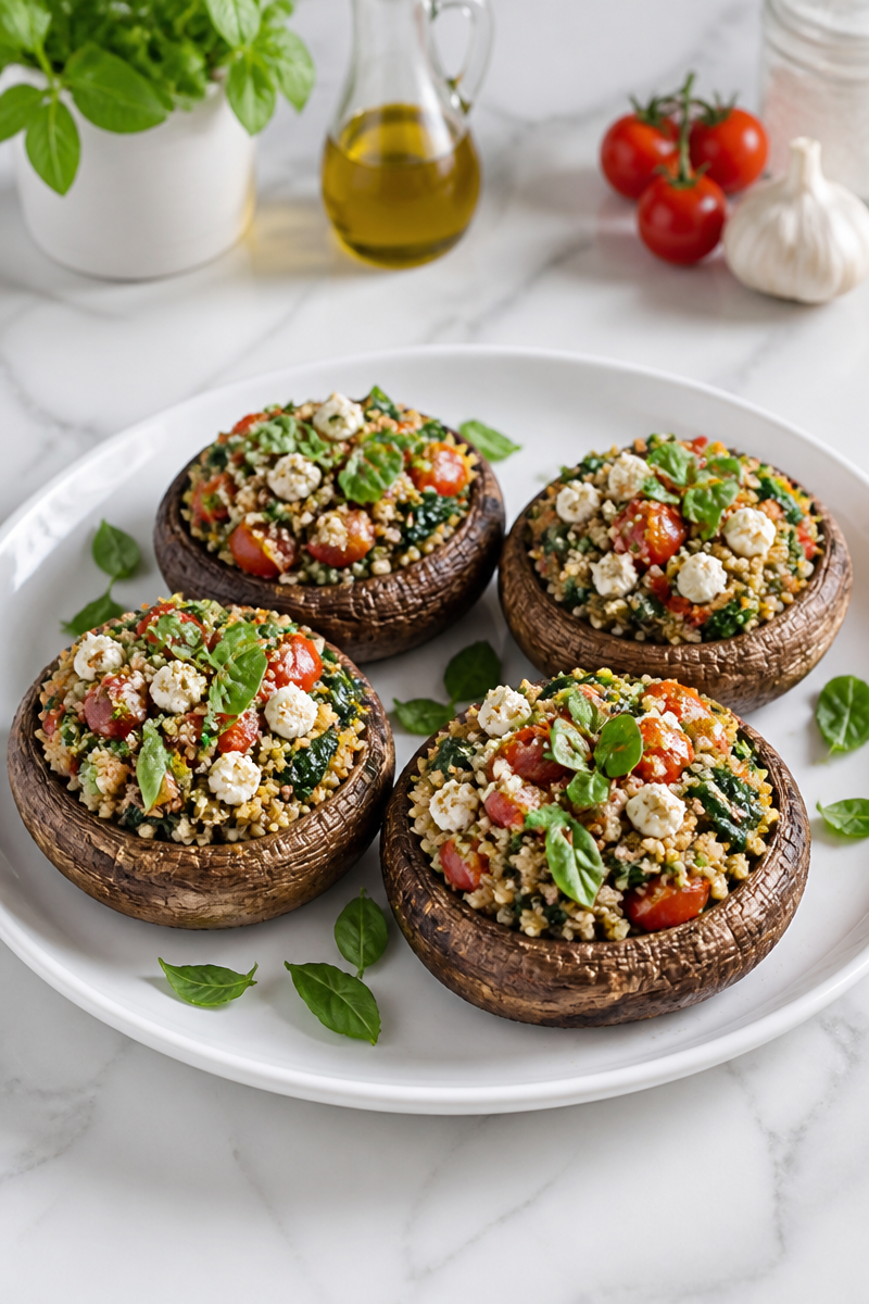 National Vegetarian Day Stuffed Portobello