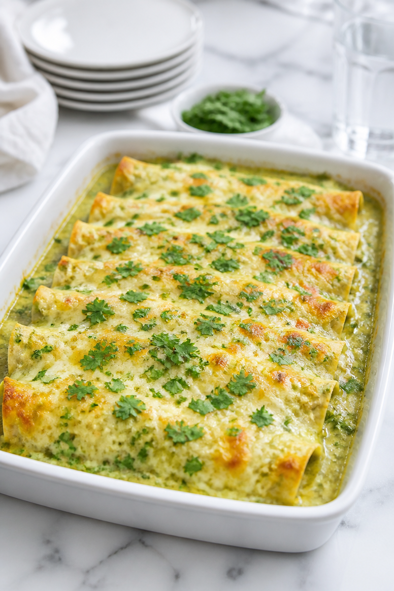 Chicken Enchilada Suiza Green Sauce