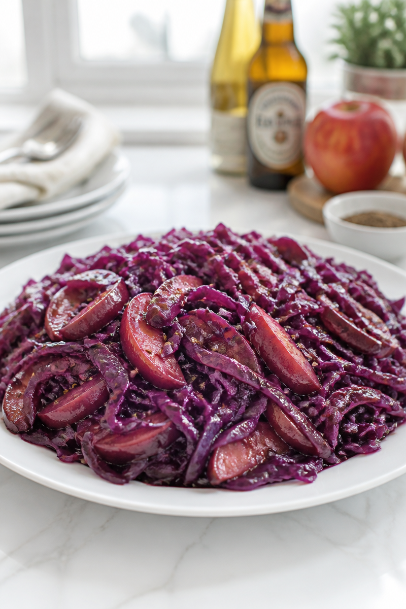 Beer Braised Cabbage German Comfort Side