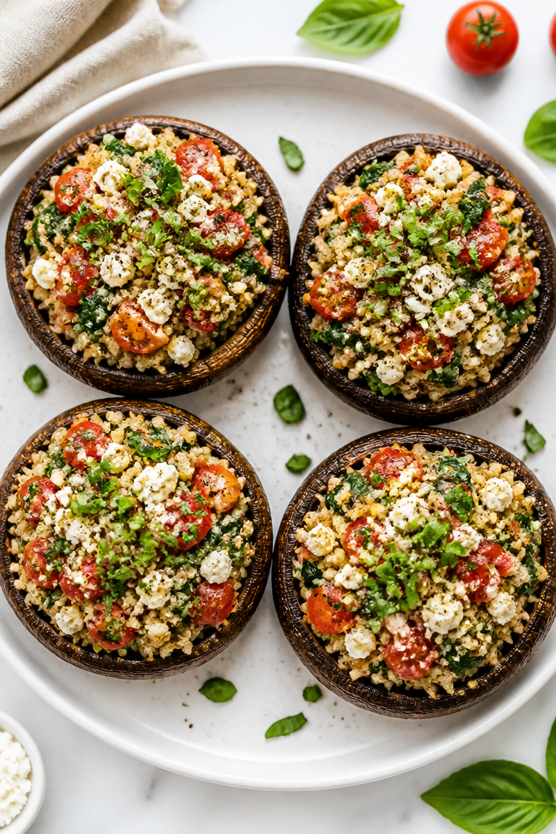 National Vegetarian Day Stuffed Portobello