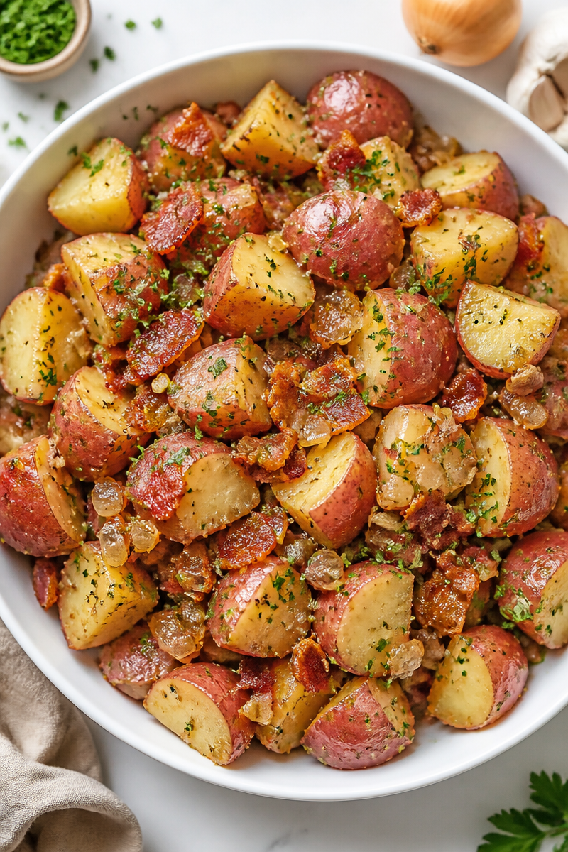 Authentic German Potato Salad Bacon Vinaigrette