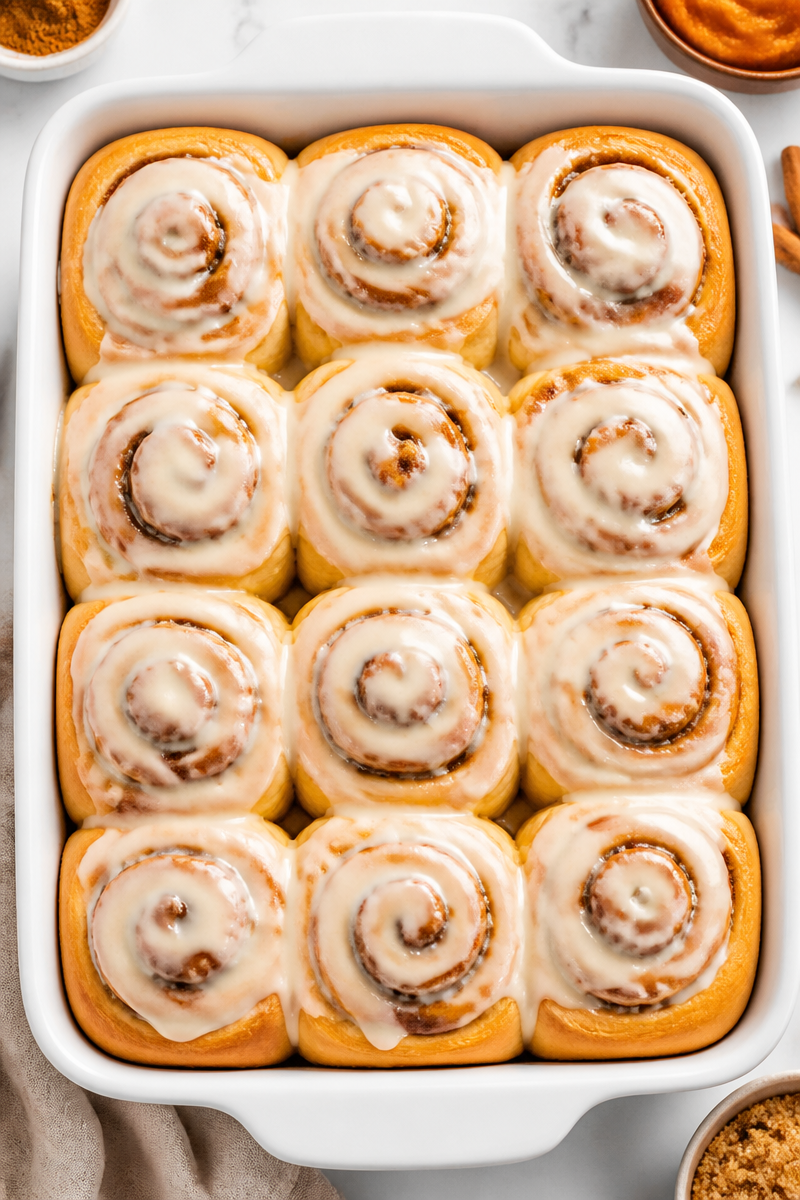 Spooky Season Pumpkin Spice Cinnamon Roll