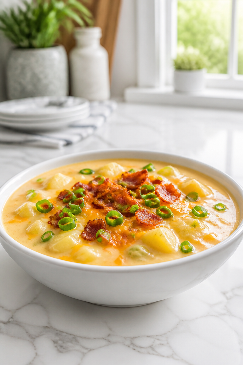 Slow Cooker Cheesy Potato Soup