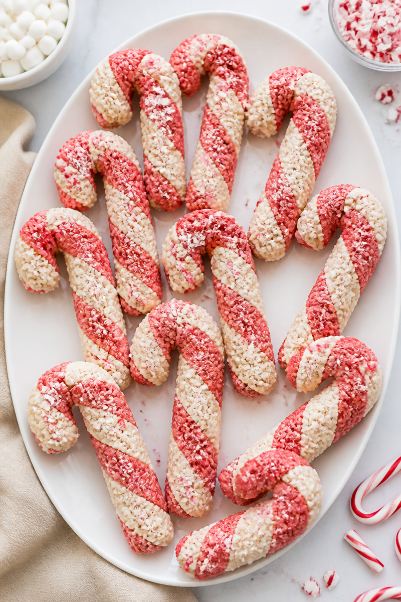 Christmas Rice Krispie Candy Cane