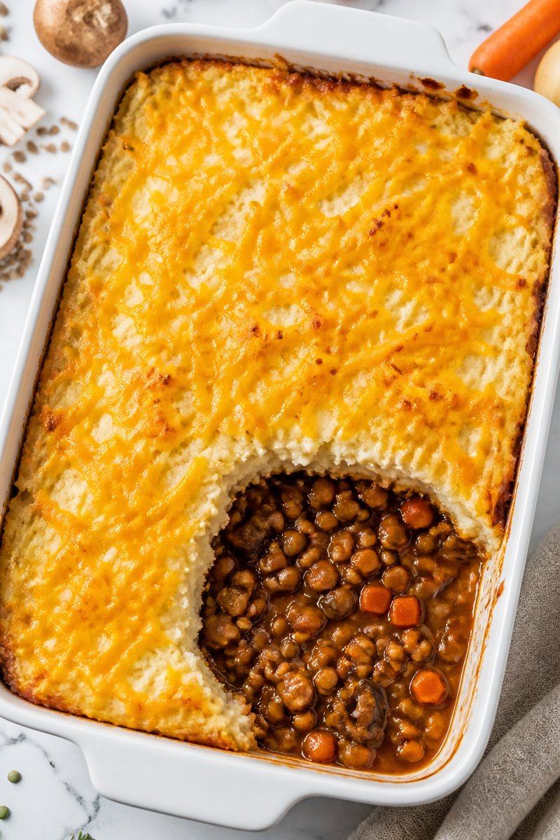 Vegetarian Shepherd's Pie Lentil Mushroom