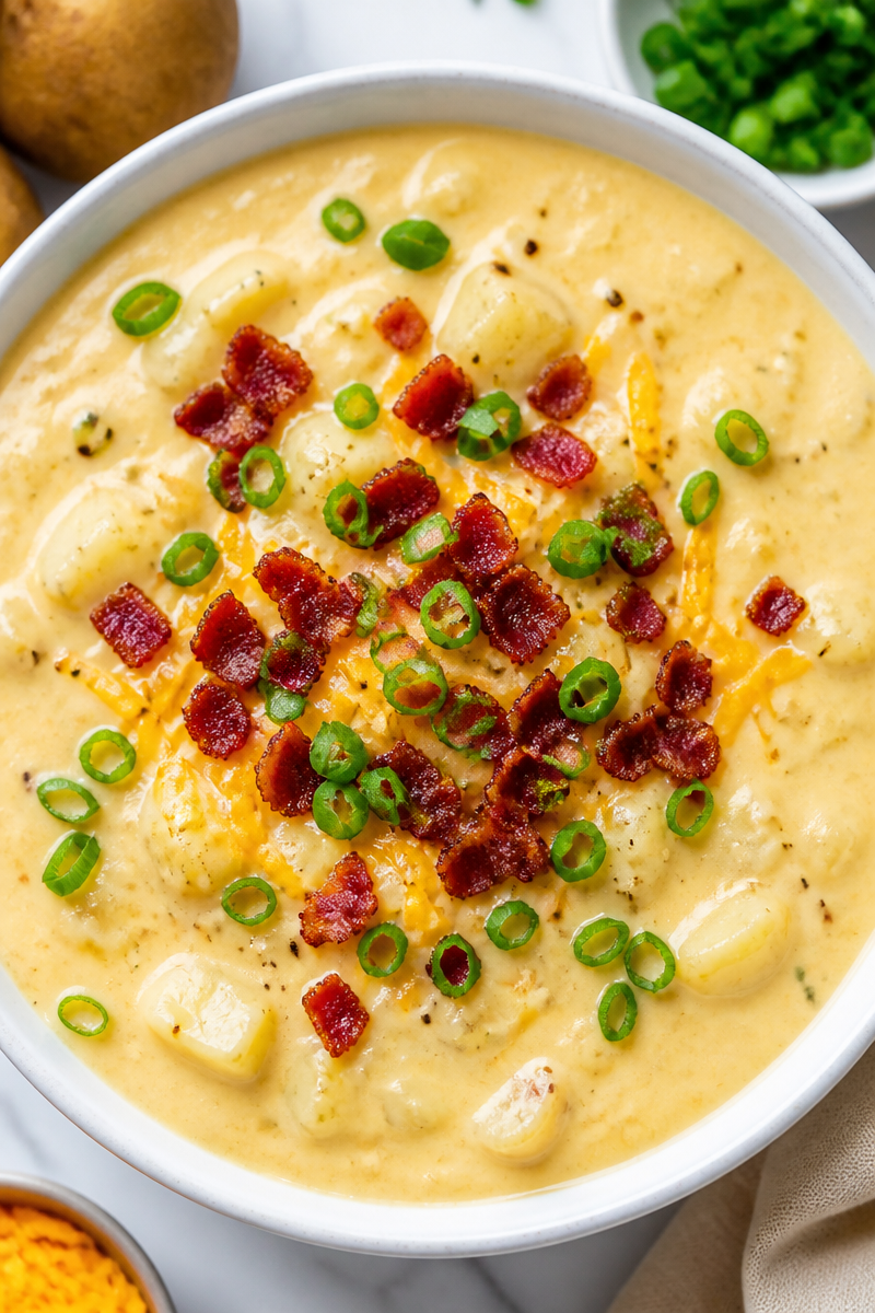 Slow Cooker Cheesy Potato Soup