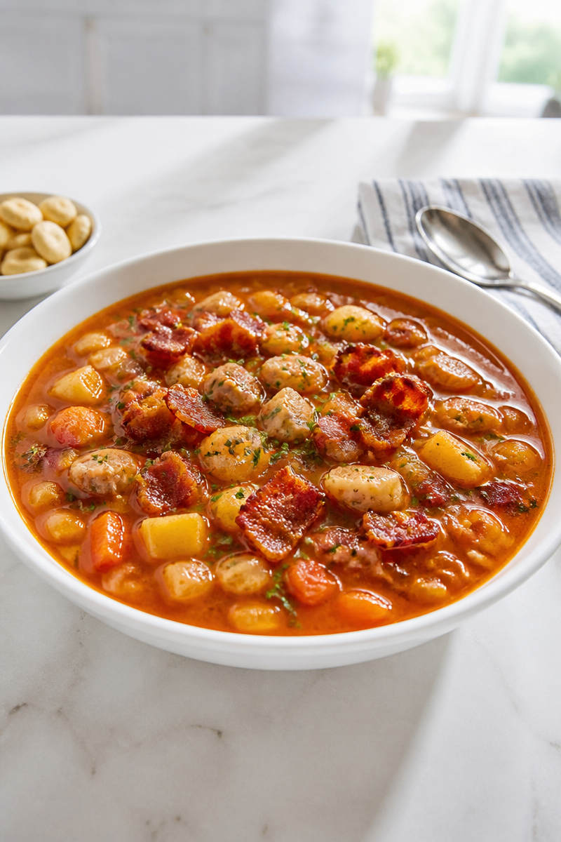 Classic Manhattan Clam Chowder Bowl