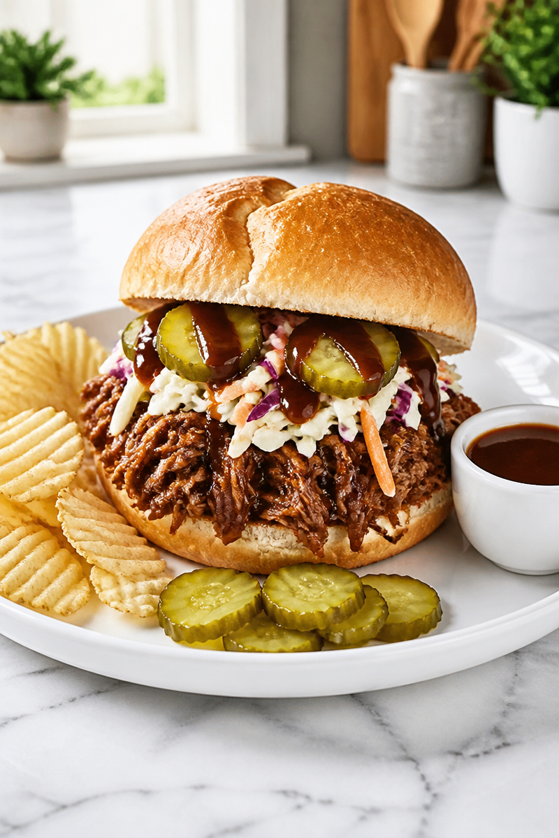 Slow Cooker Beef Brisket Sandwich