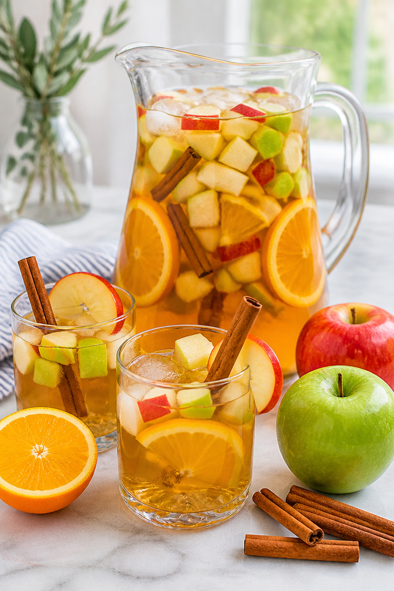 Spiced Apple Cider Sangria Pitcher