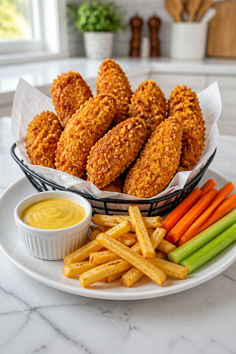 Crispy Baked Chicken Tender Basket