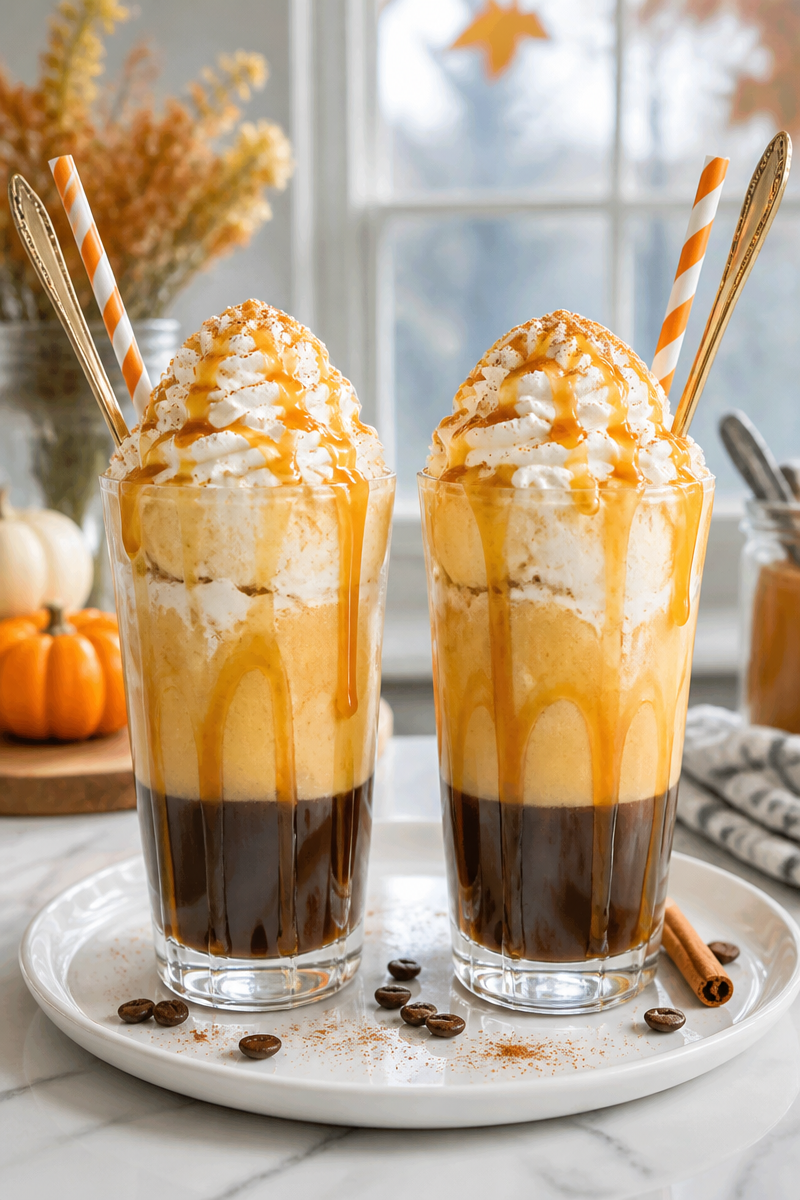 Caramel Macchiato Pumpkin Spice Float