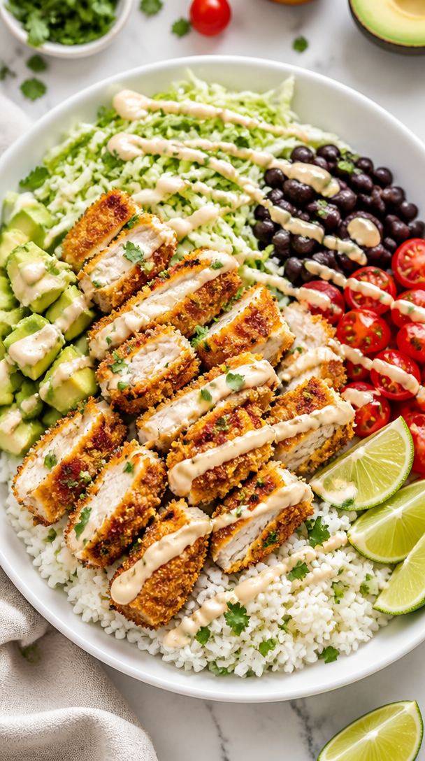 Crispy Baked Fish Taco Bowl
