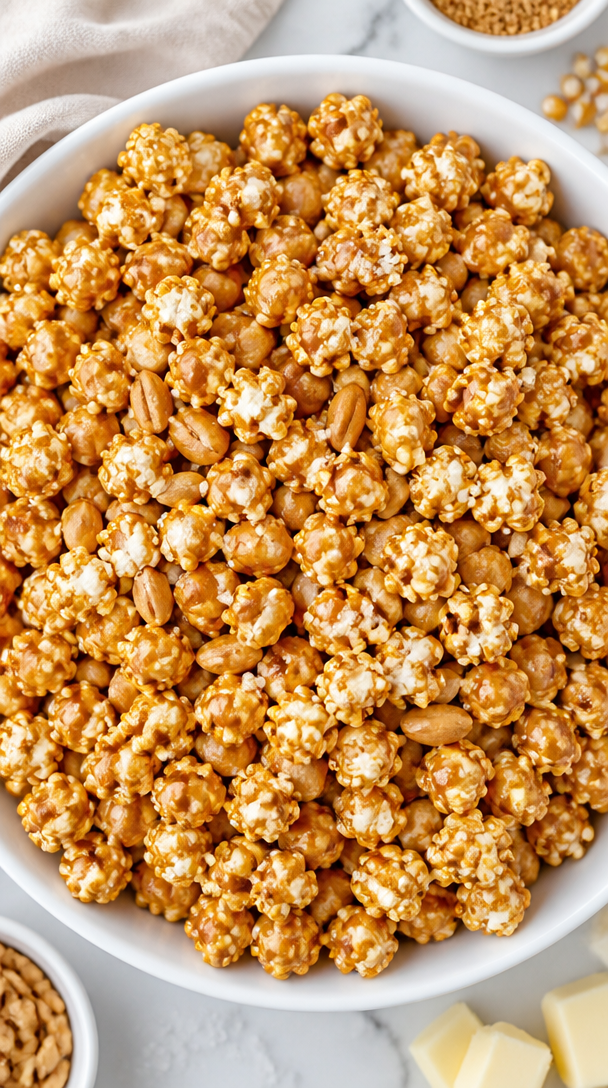Homemade Caramel Corn Popcorn Snack