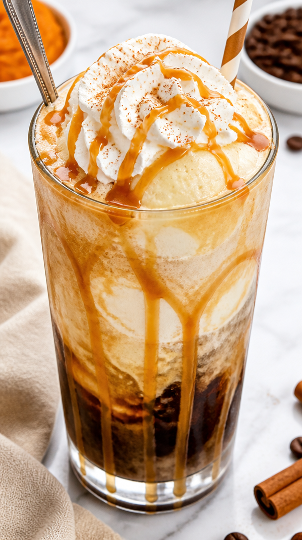 Caramel Macchiato Pumpkin Spice Float