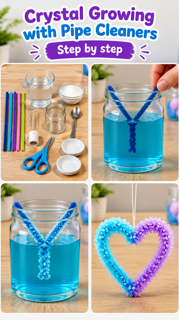 Crystal Growing with Pipe Cleaners