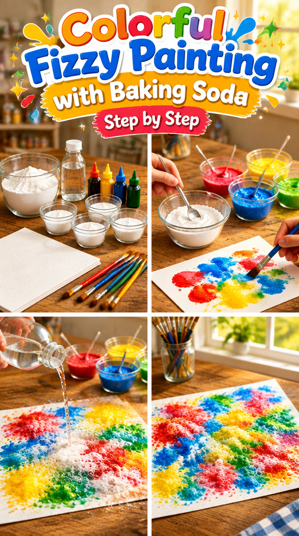 Create Colorful Art with Baking Soda Fizzy Painting: A Fun DIY for Kids