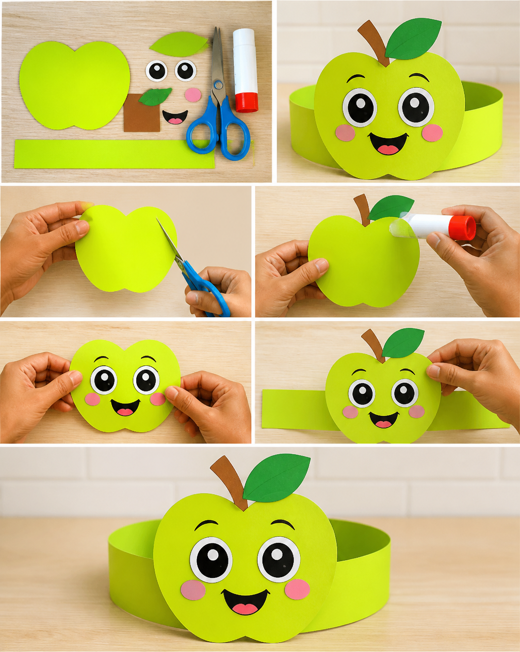 Apple Headband Craft for Kids [Free PDF Template]