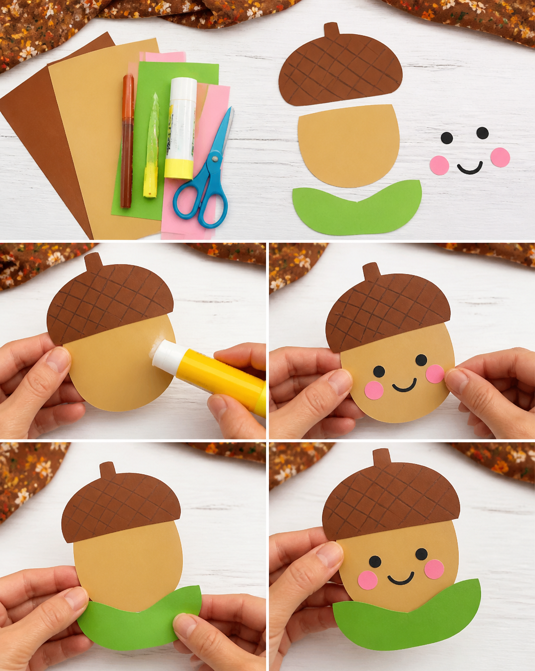 Little Acorn Craft For Kids [Free Template]