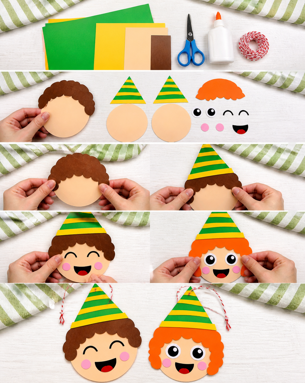 Buddy The Elf Ornament Craft [Free Template]